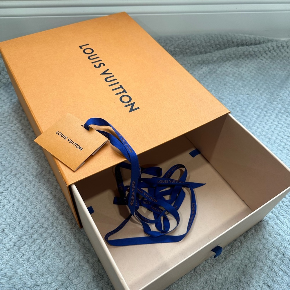 Louis Vuitton Gift Box with Blue Ribbon